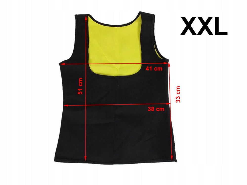 Maiou fitness din neopren dama, Zola®, pentru slabit, negru/verde, marimea XXL Maiou fitness din neopren dama, Zola®, pentru slabit, negru/verde, marimea XXL